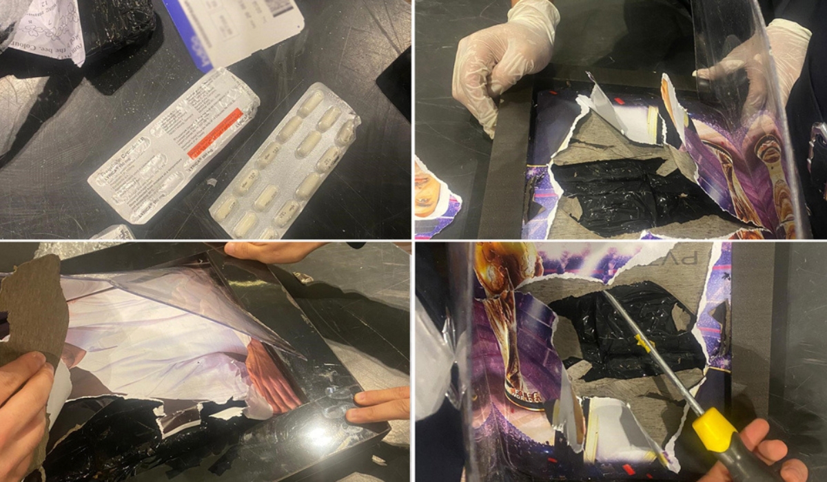 Hamad International Airport Authorities Seize Narcotic Pills Hidden Inside Paintings